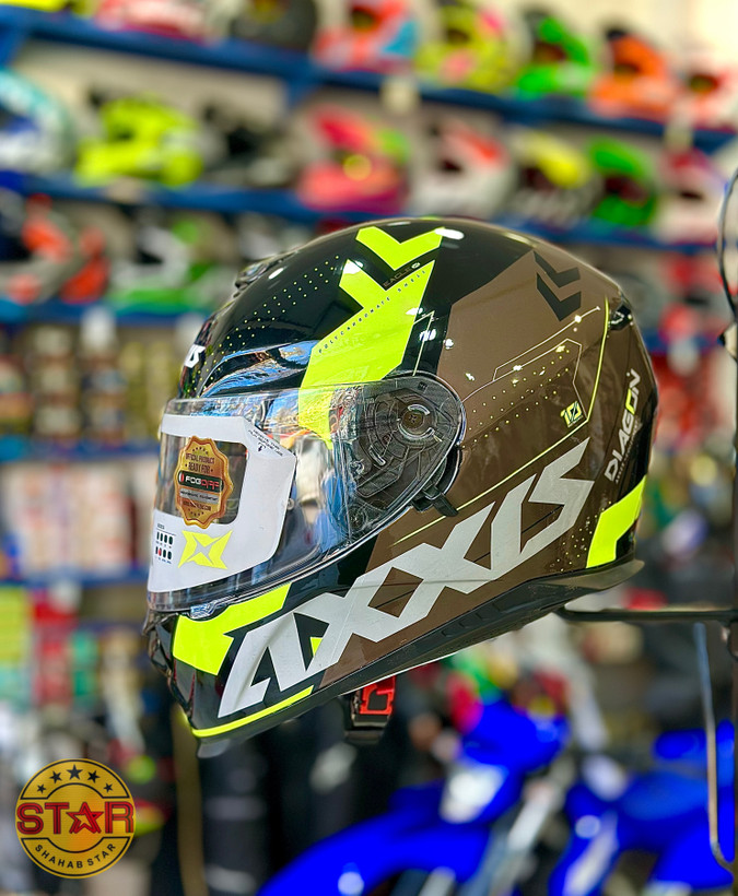کلاه کاسکت فک ثابت عینک دار برند اکسیس AXXIS