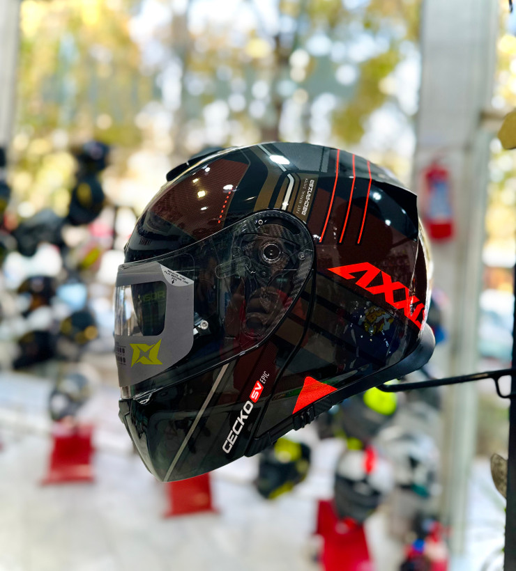 کلاه کاسکت فک متحرک عینک دار برند اکسیس AXXIS