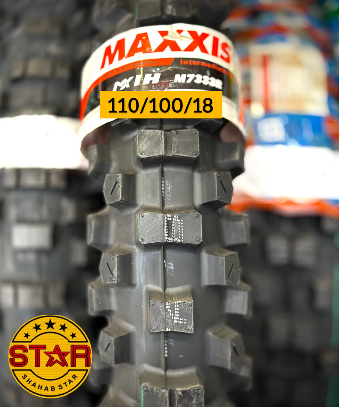 لاستیک عقب موتورسیکلت تریل و اندرو سایز110/100/18 برند مکسیس MAXXIS