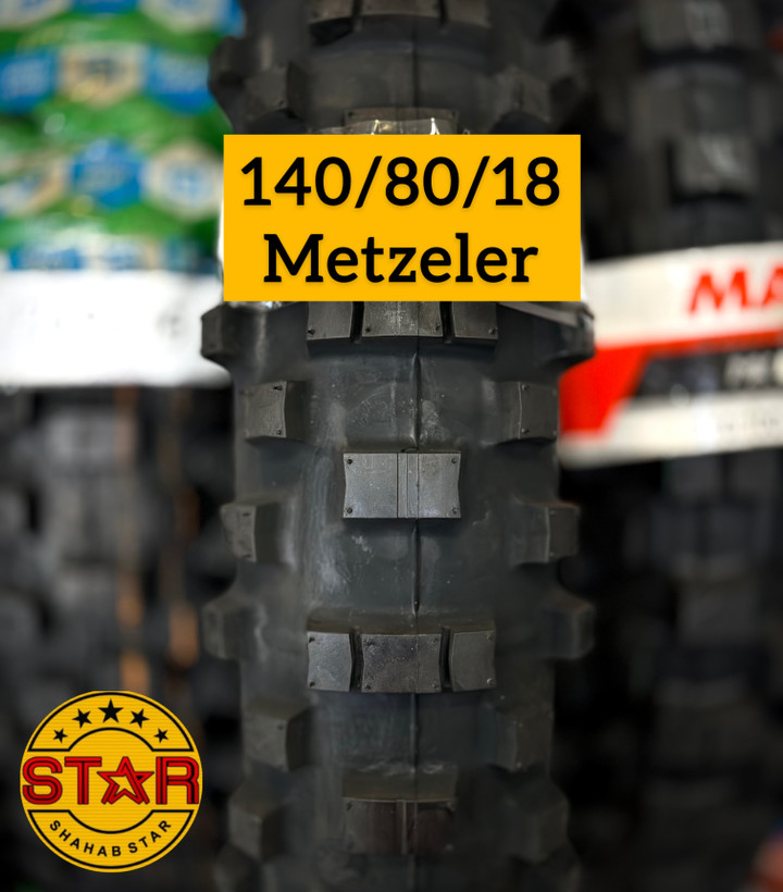 لاستیک عقب موتورسیکلت تریل و اندرو سایز 140/80/18 برند متزلر METZELER
