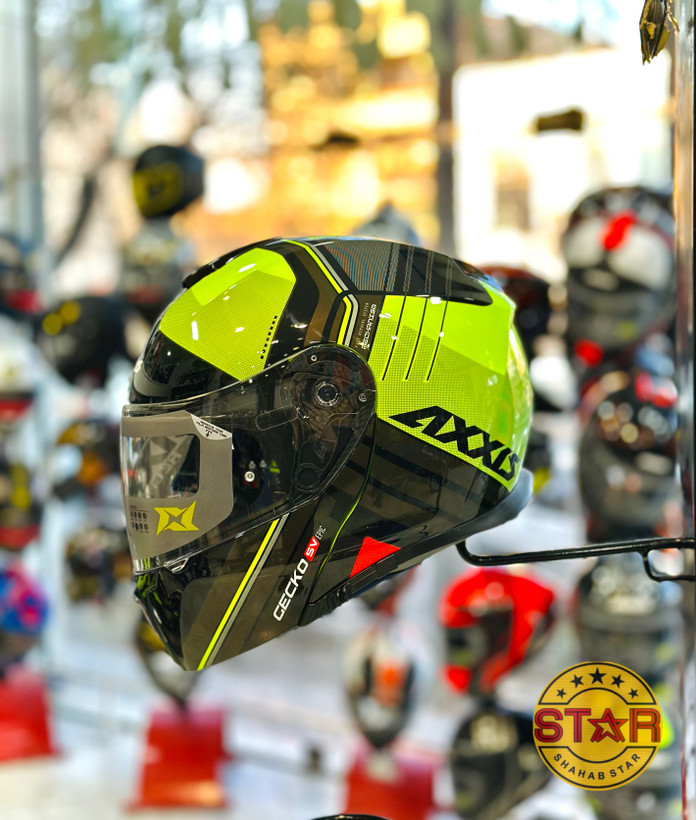 کلاه کاسکت فک متحرک عینک دار برند اکسیس AXXIS