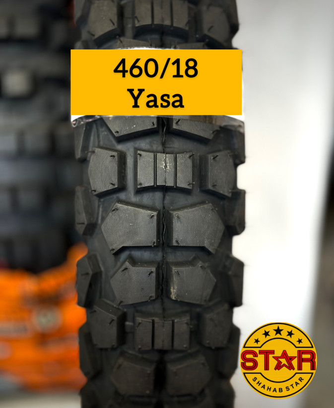 لاستیک عقب موتورسیکلت سایز 460/18 مناسب تریل برند ایرانیاسا